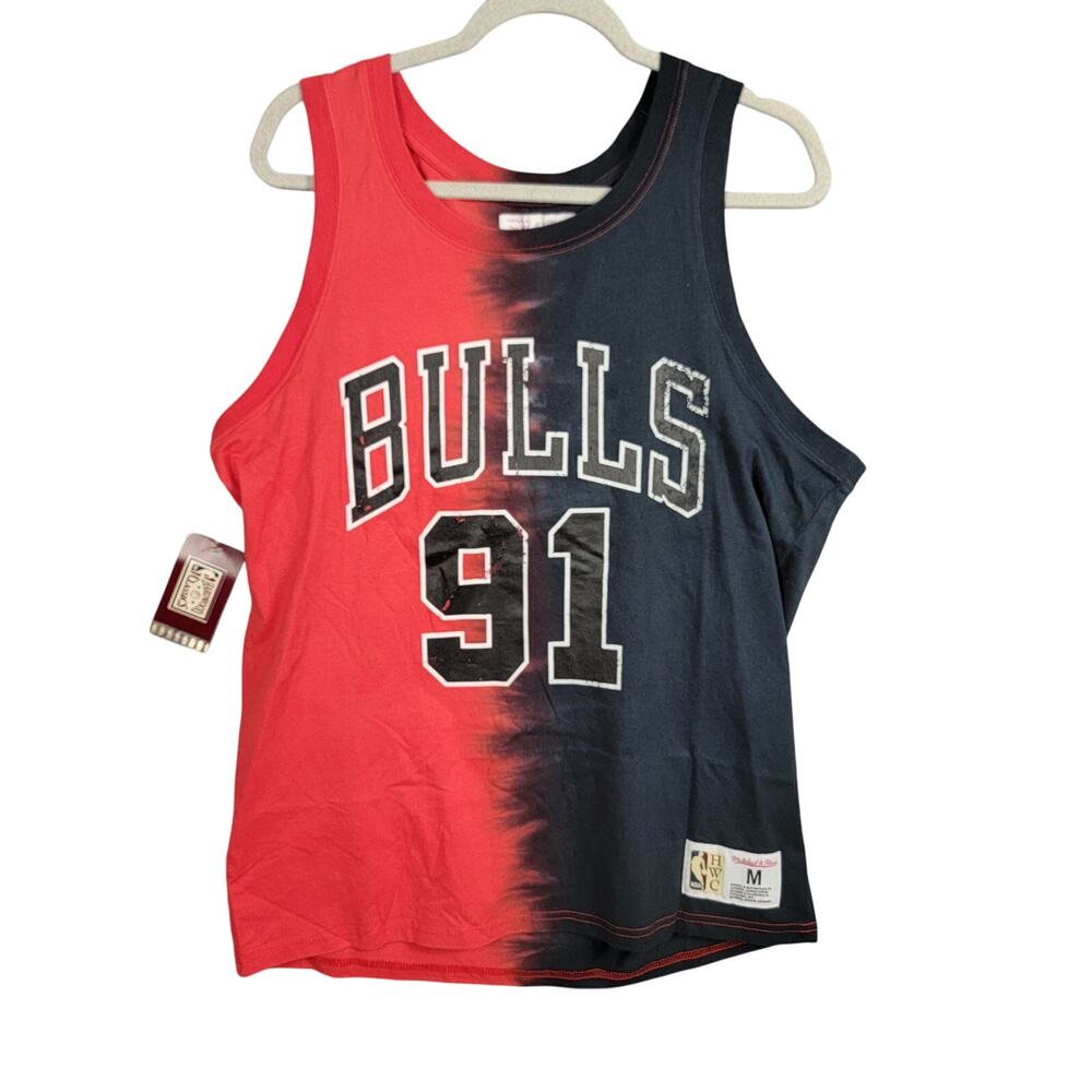 Mitchell & Ness Bulls Rodman 91 Tie Dye Tank Jersey Mens M NWT NBA 88